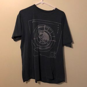 Captain America Shield Blueprint T-Shit